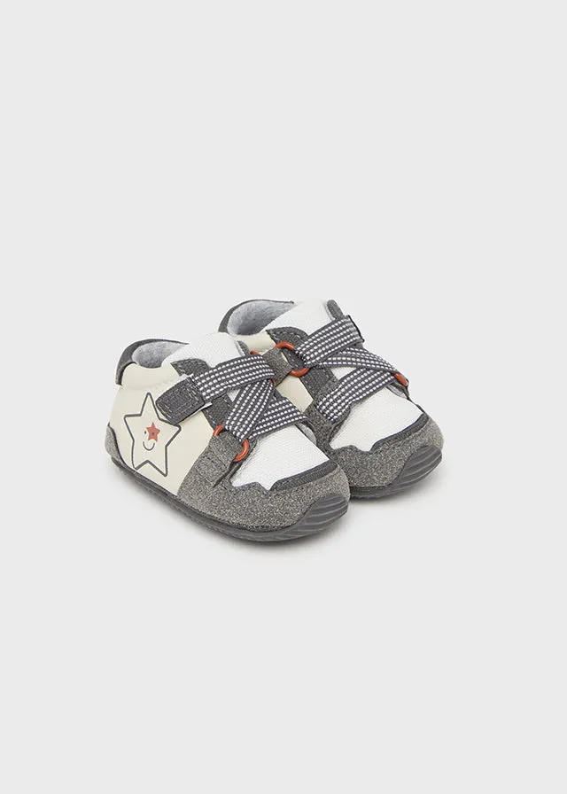 Gray Smiling Star Sneakers