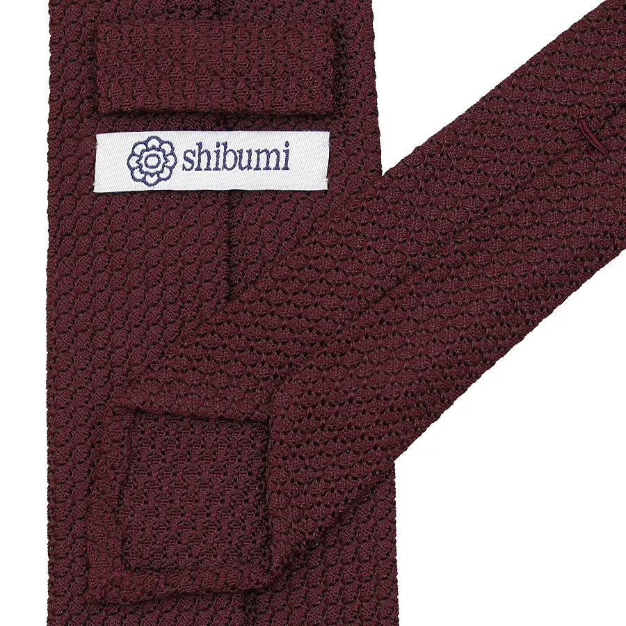Grenadine / Garza Grossa Tie - Burgundy - Hand-Rolled