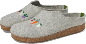 Haflinger Women's Roots Slippers- Silver Grey