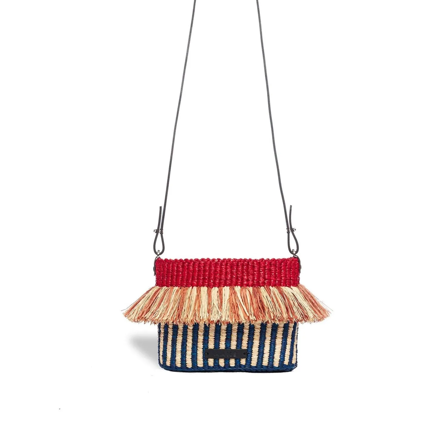 HANA MINI ROUGE RAFFIA BAG