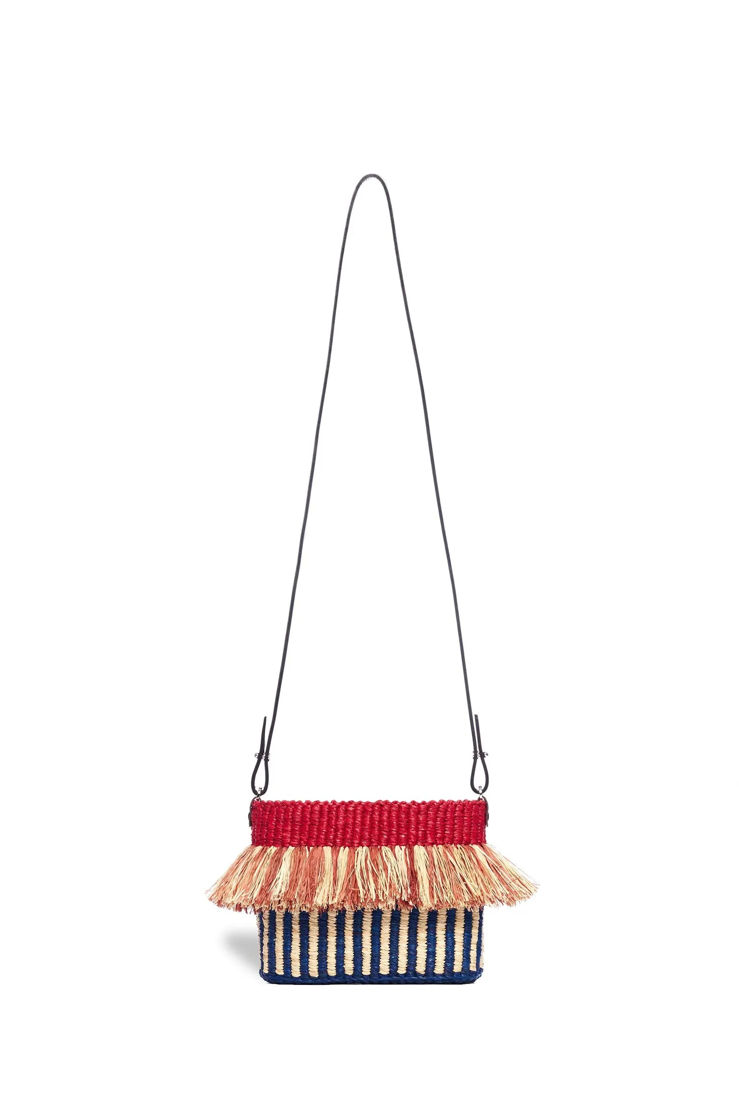 HANA MINI ROUGE RAFFIA BAG