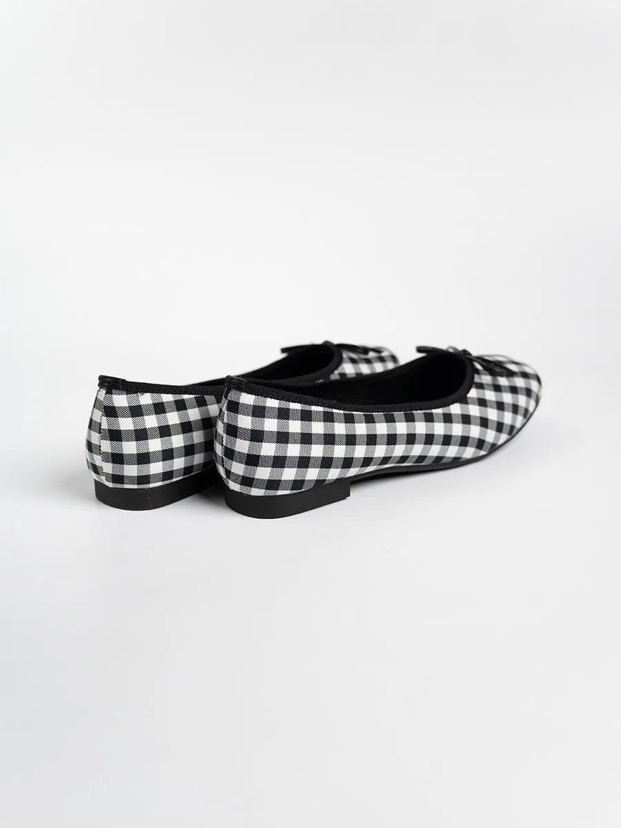 Hazel Checkered Ballerina Flats