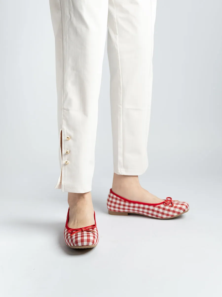 Hazel Checkered Ballerina Flats