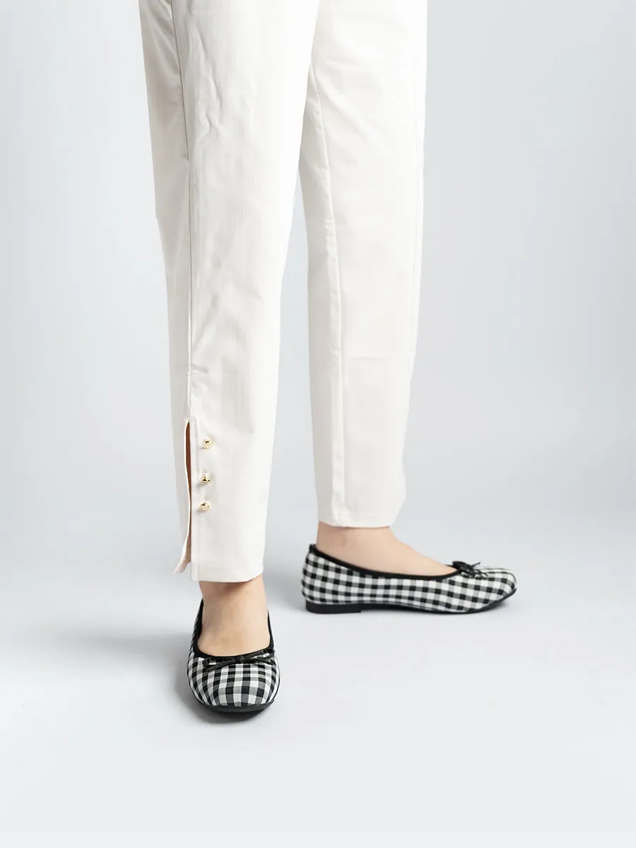 Hazel Checkered Ballerina Flats