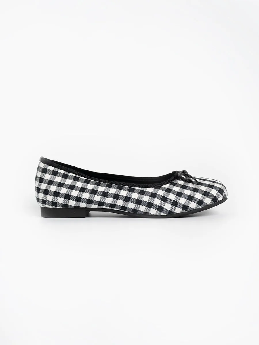Hazel Checkered Ballerina Flats