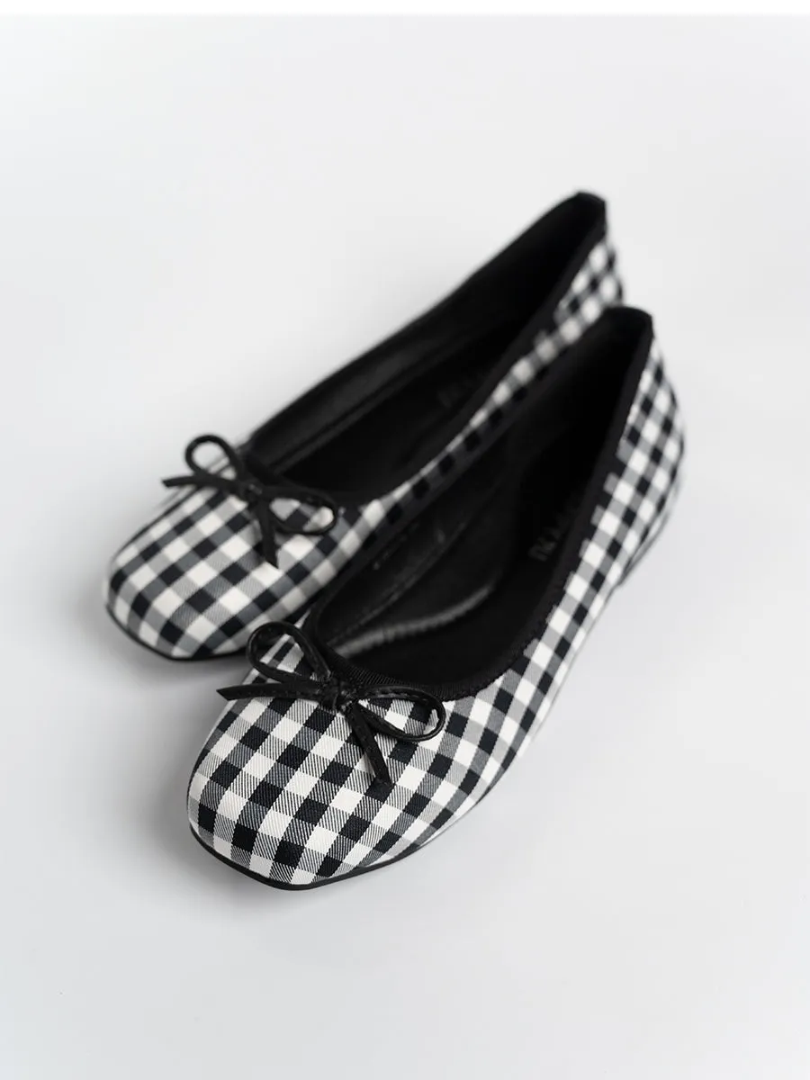 Hazel Checkered Ballerina Flats