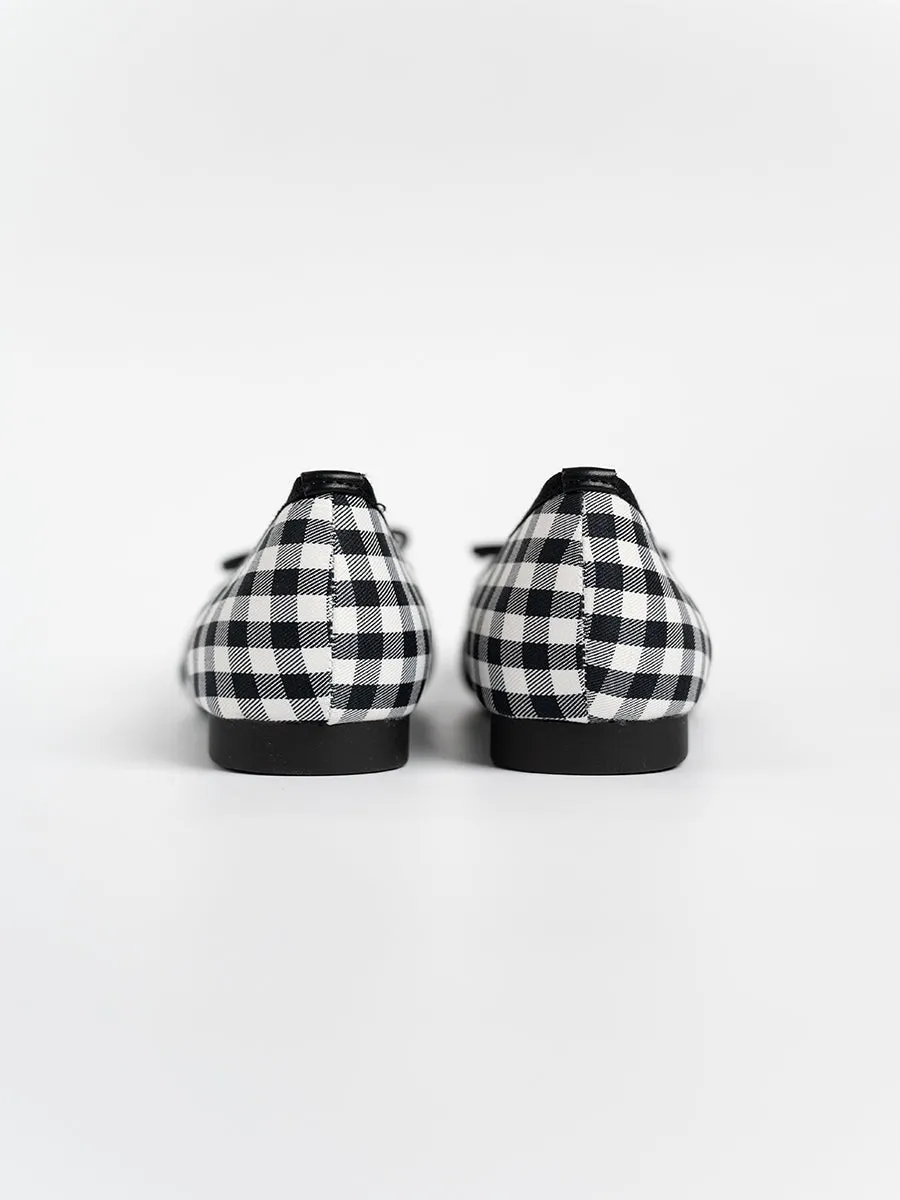 Hazel Checkered Ballerina Flats