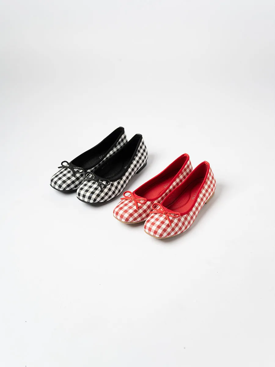 Hazel Checkered Ballerina Flats