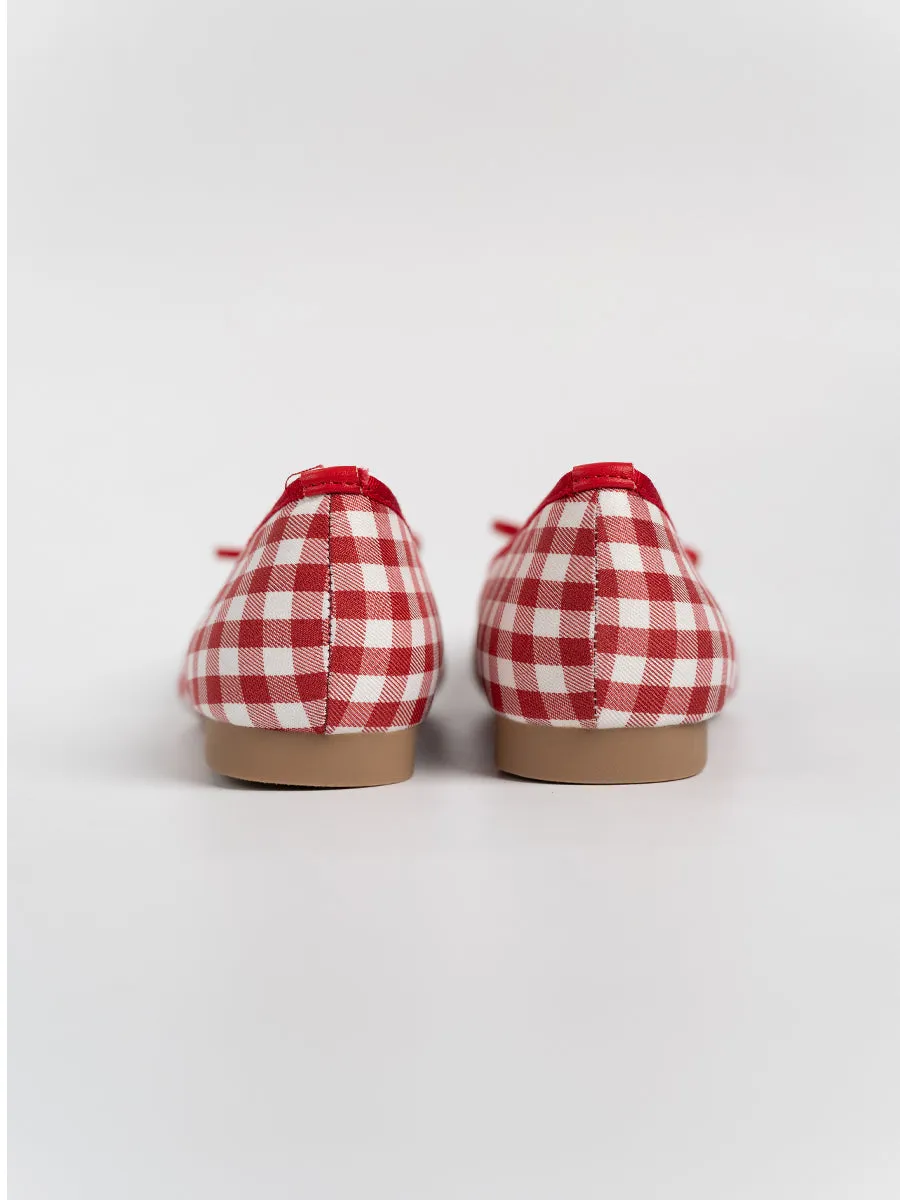 Hazel Checkered Ballerina Flats