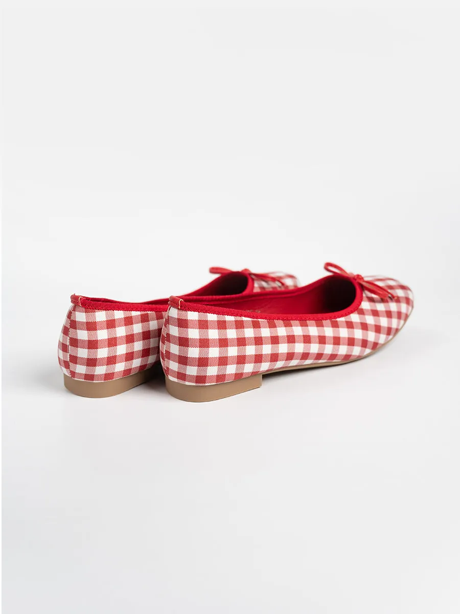 Hazel Checkered Ballerina Flats