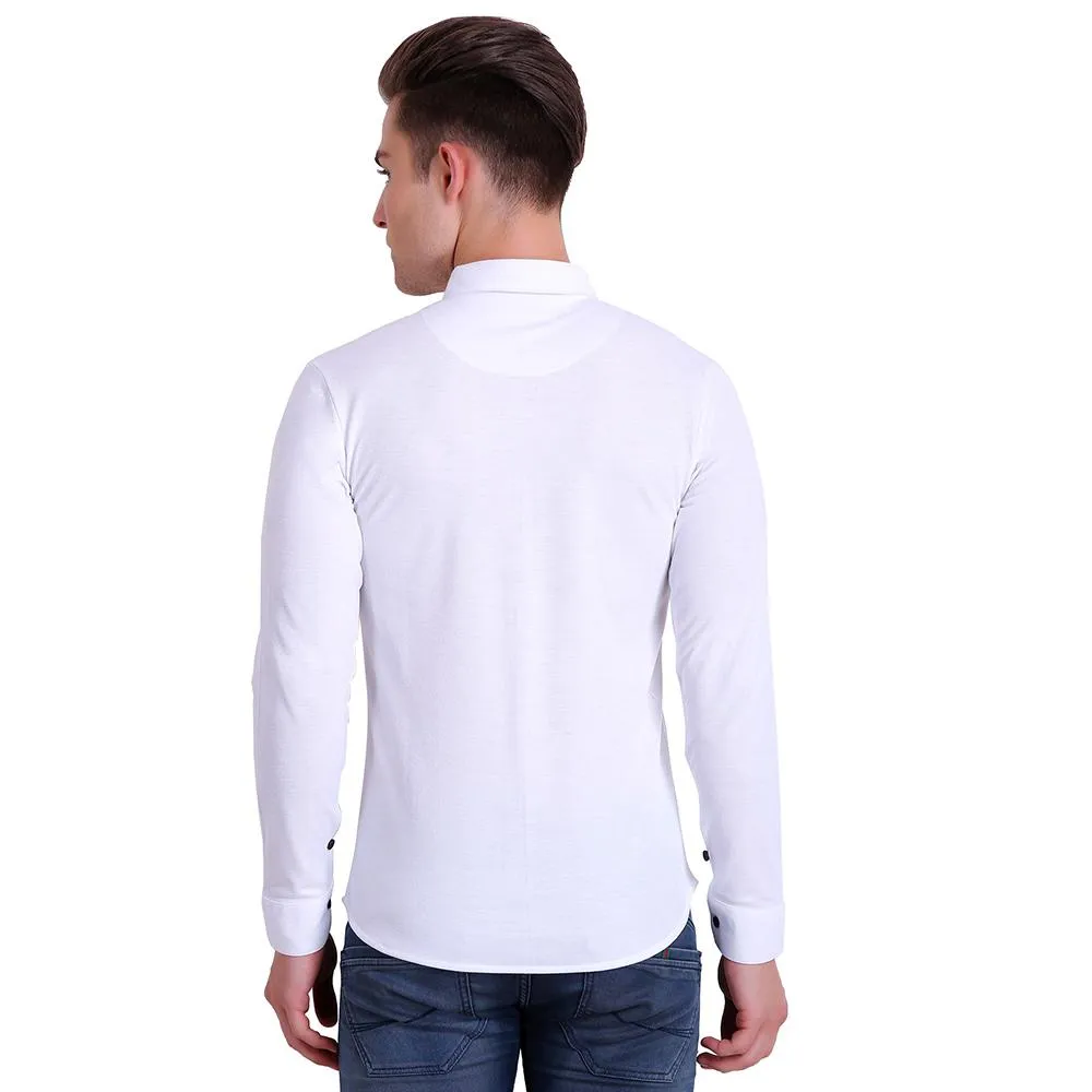 HiFlyers Men Polo Neck Solid Shirtwhite