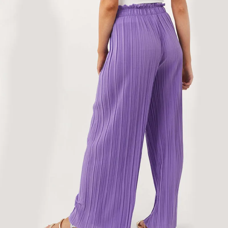 High Waisted Pleated Versatile Pants