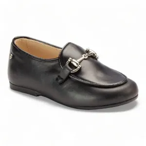 James - Black Soft Leather Slip On for Boy/Girl by Manuela de Juan