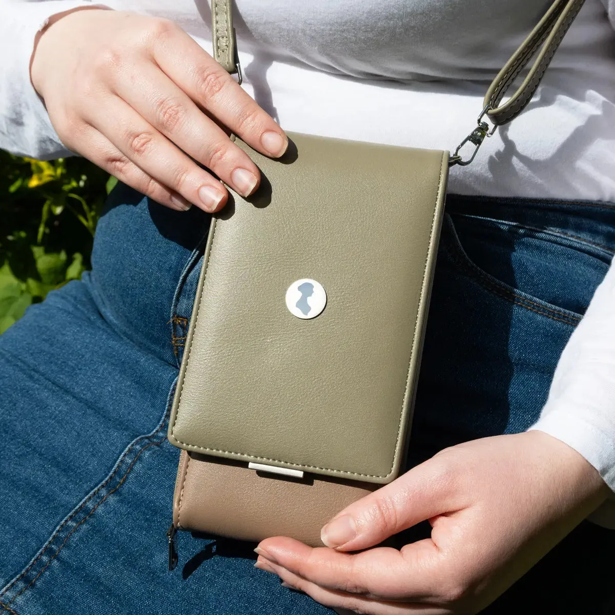 Jane Austen Faux Leather Phone Purse