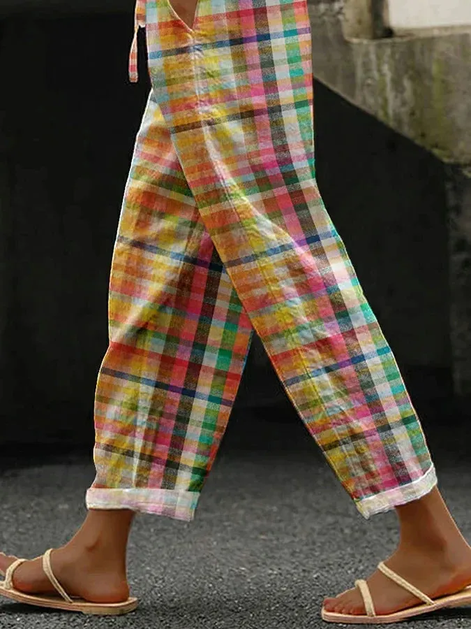 Koen – Vrijetijdsbroek Met Vintage Ruitpatroon, Stijlvol En Comfortabel
