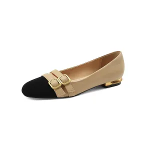Kylee Cap Toe Nude Color Flats