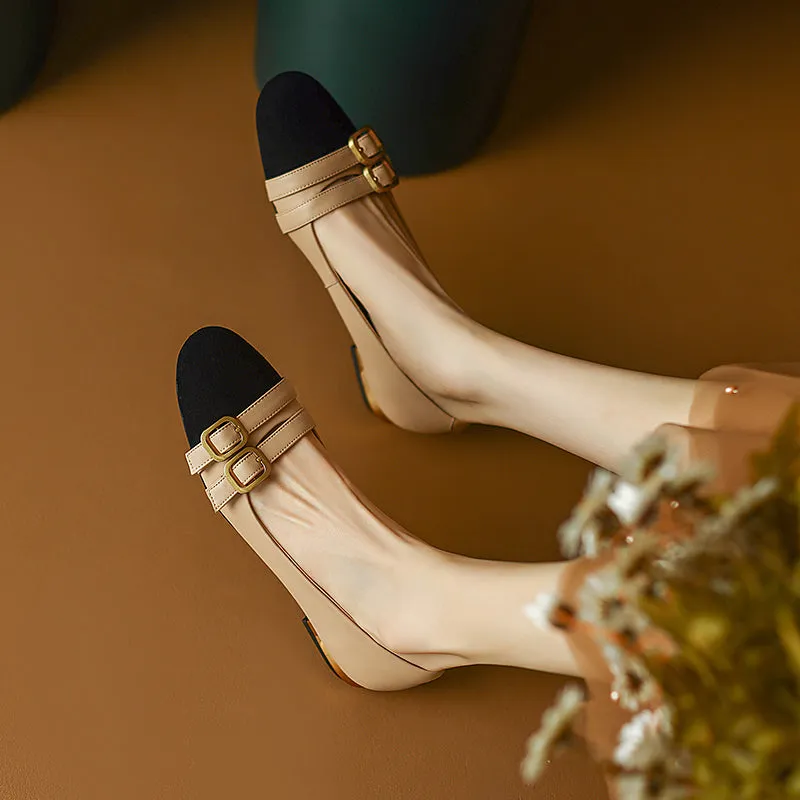 Kylee Cap Toe Nude Color Flats