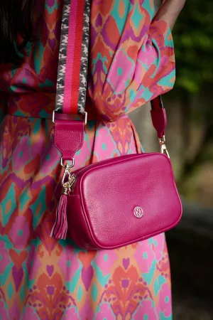 Leather Side Bag Berry