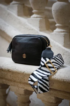 Leather Side Bag Black
