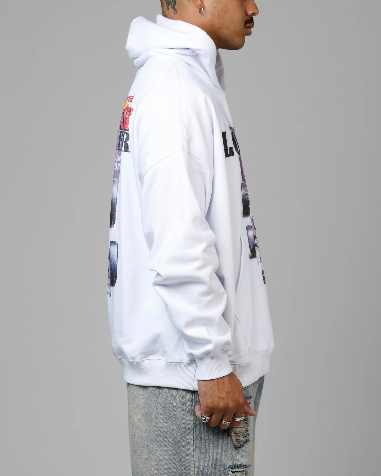 Loiter Horse Power Hoodie White