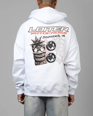 Loiter Summer Motocross Premium Hoodie White