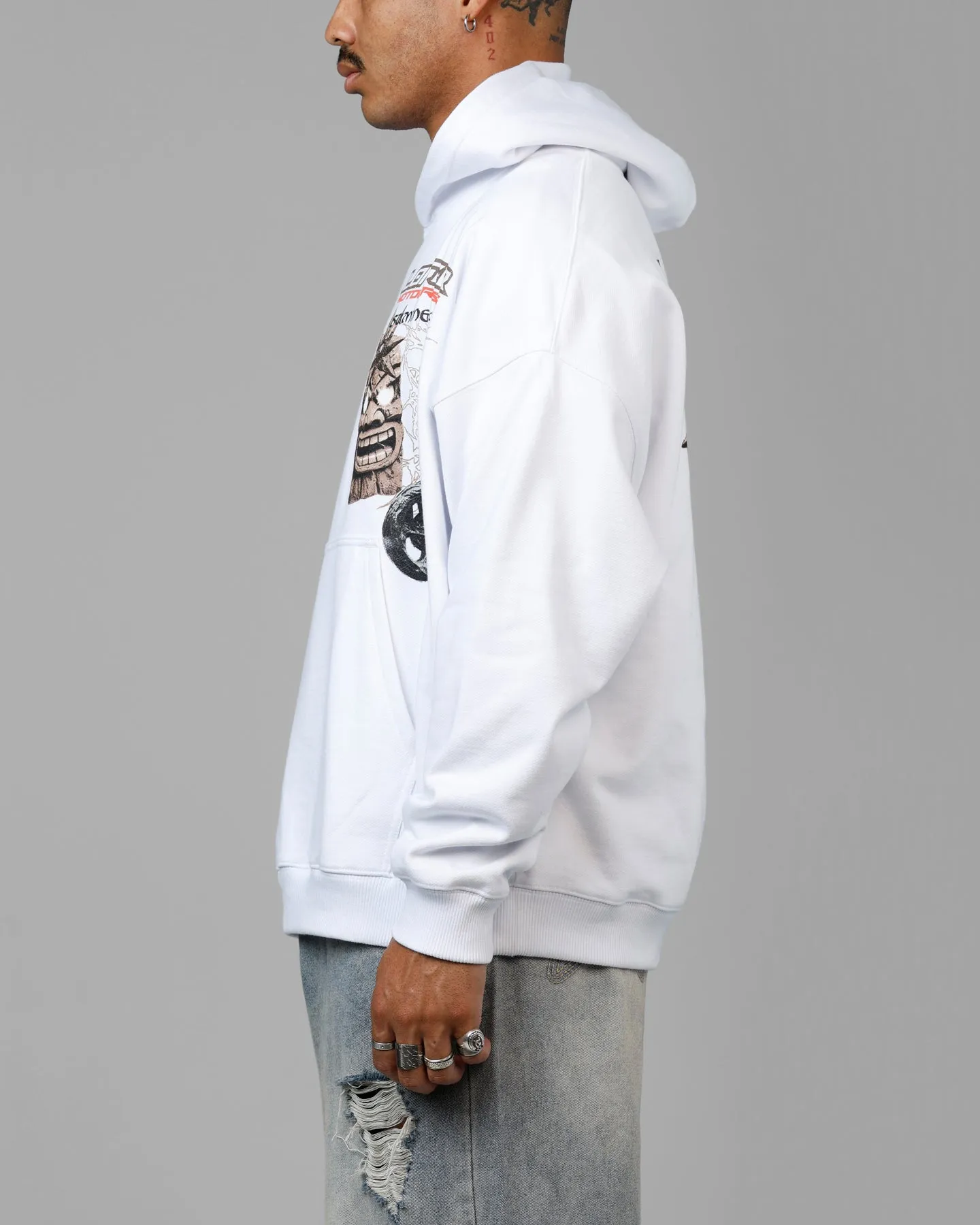 Loiter Summer Motocross Premium Hoodie White
