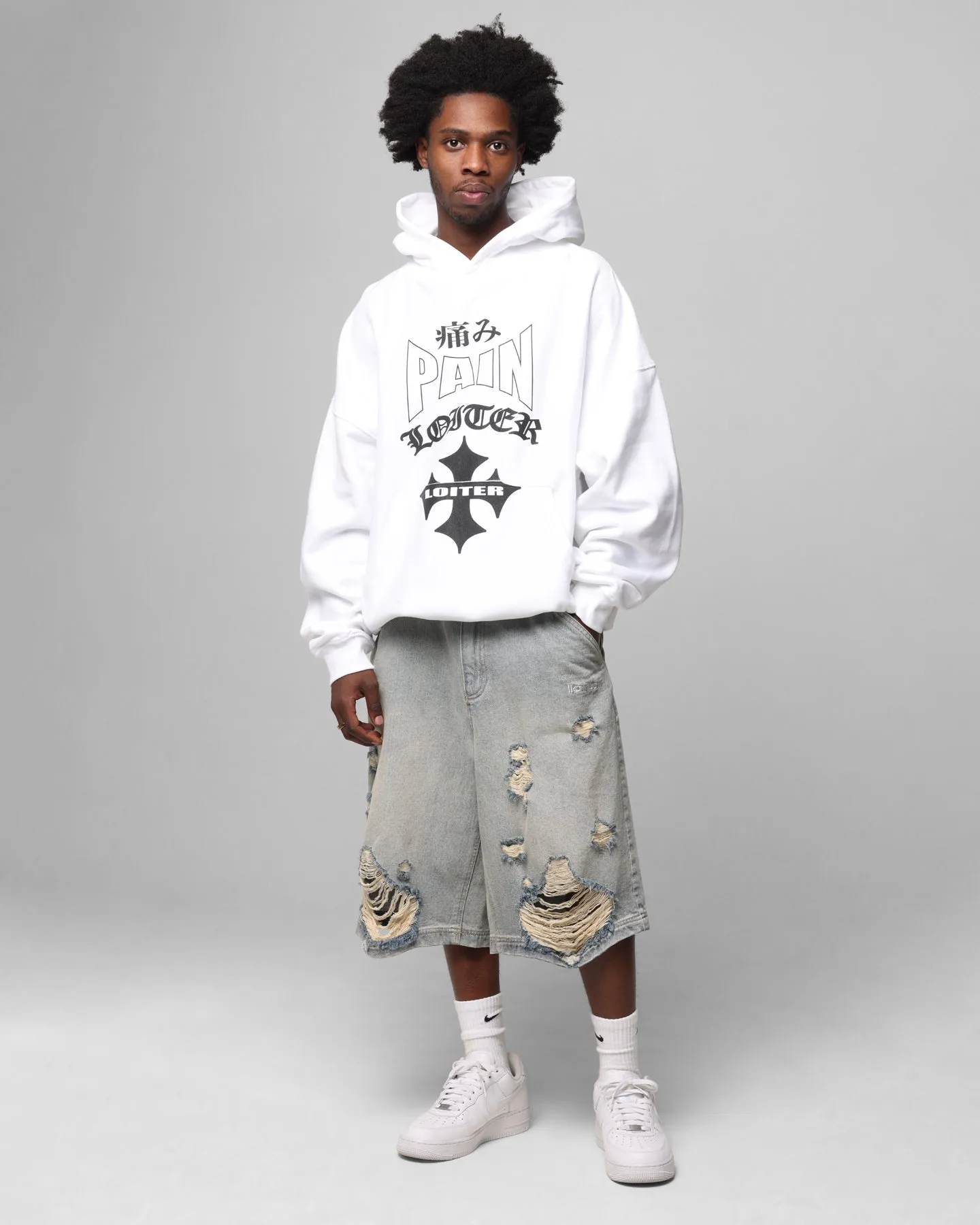 Loiter Ultimate Pain Hoodie White