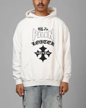 Loiter Ultimate Pain Premium Hoodie Off White