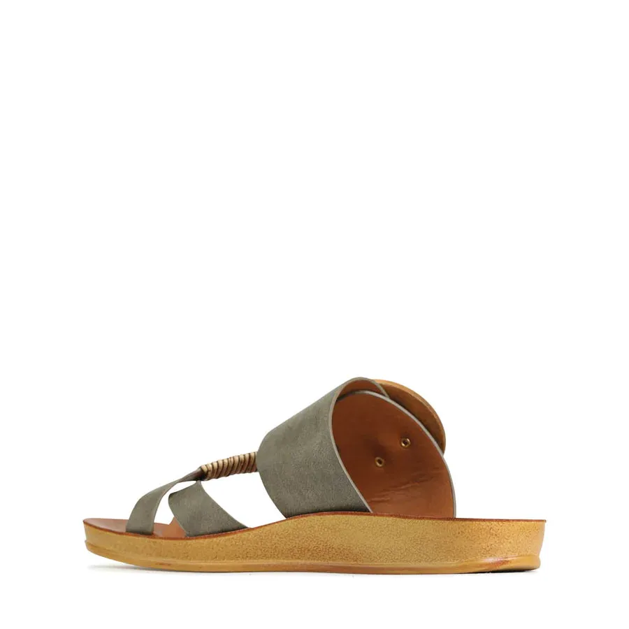 Los Cabos Dama Slide Khaki