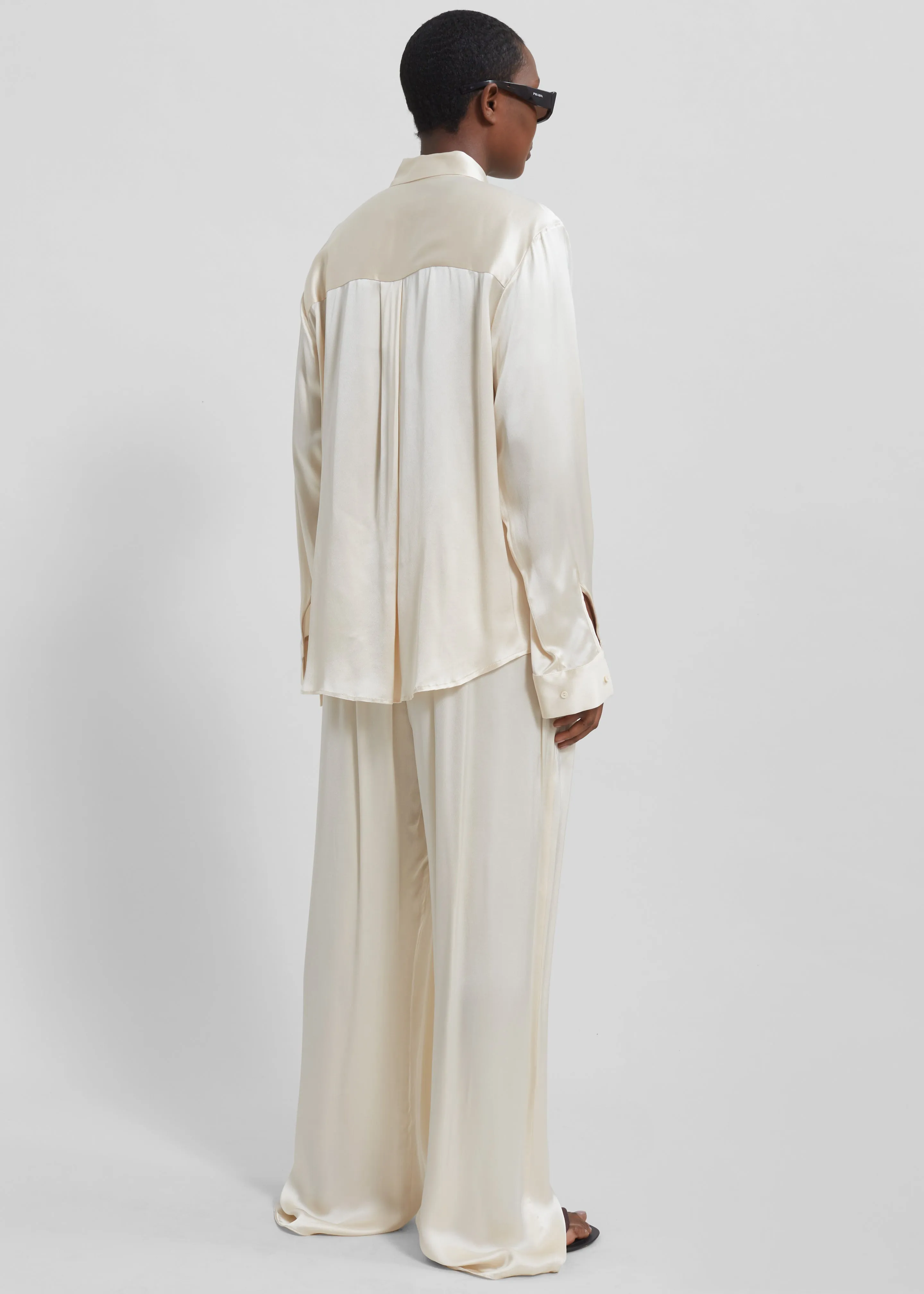 Matteau Relaxed Satin Pant - Ivory