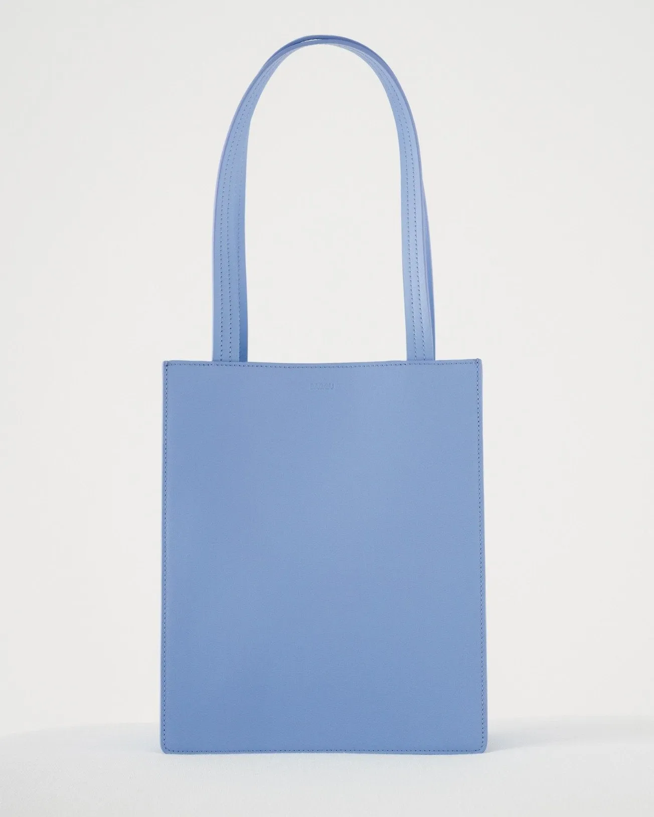 Medium Leather Retail Tote - Cornflower