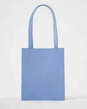 Medium Leather Retail Tote - Cornflower