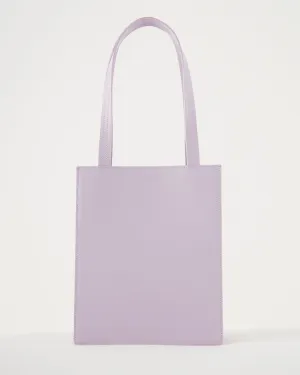 Medium Leather Retail Tote - Pale Orchid