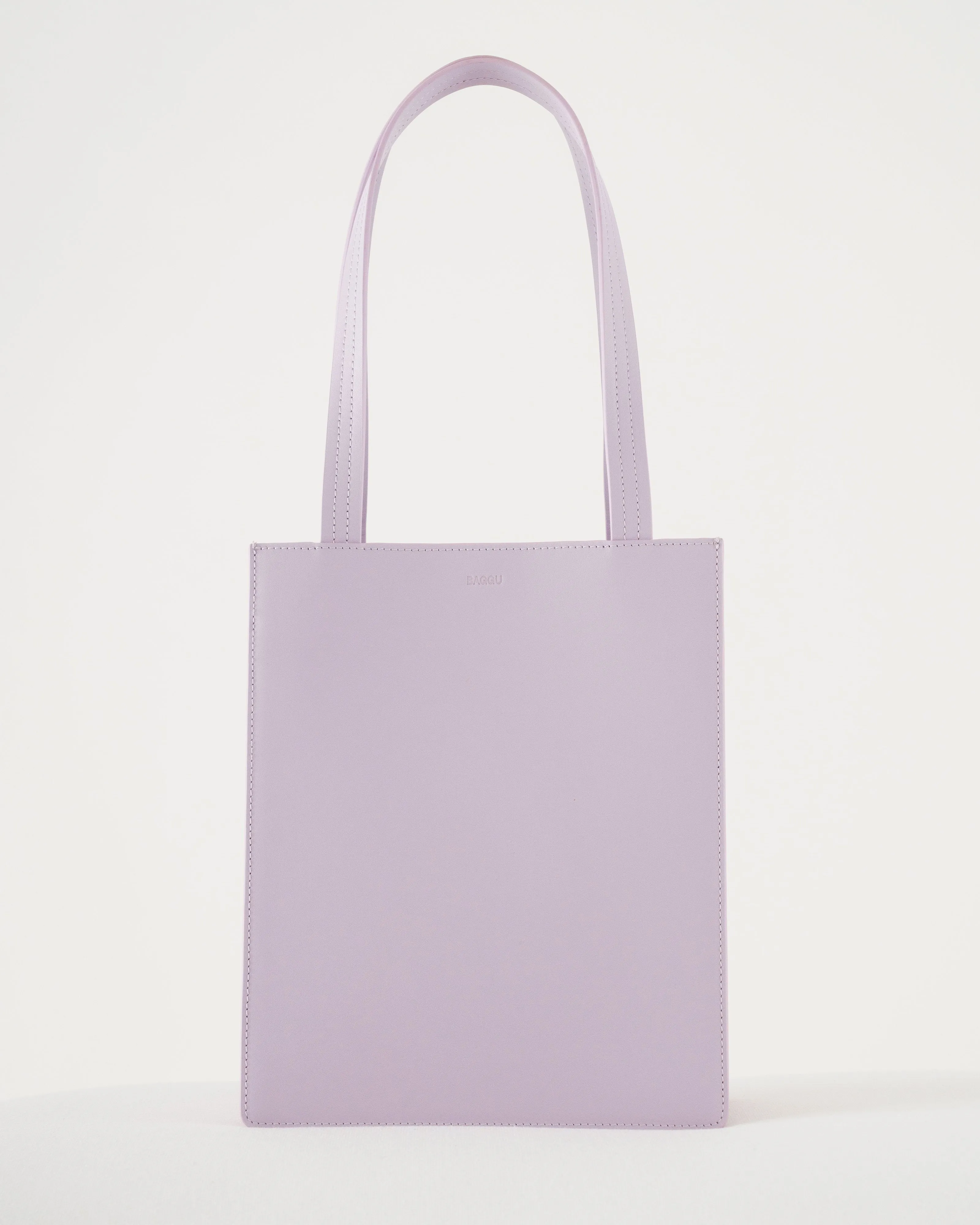 Medium Leather Retail Tote - Pale Orchid