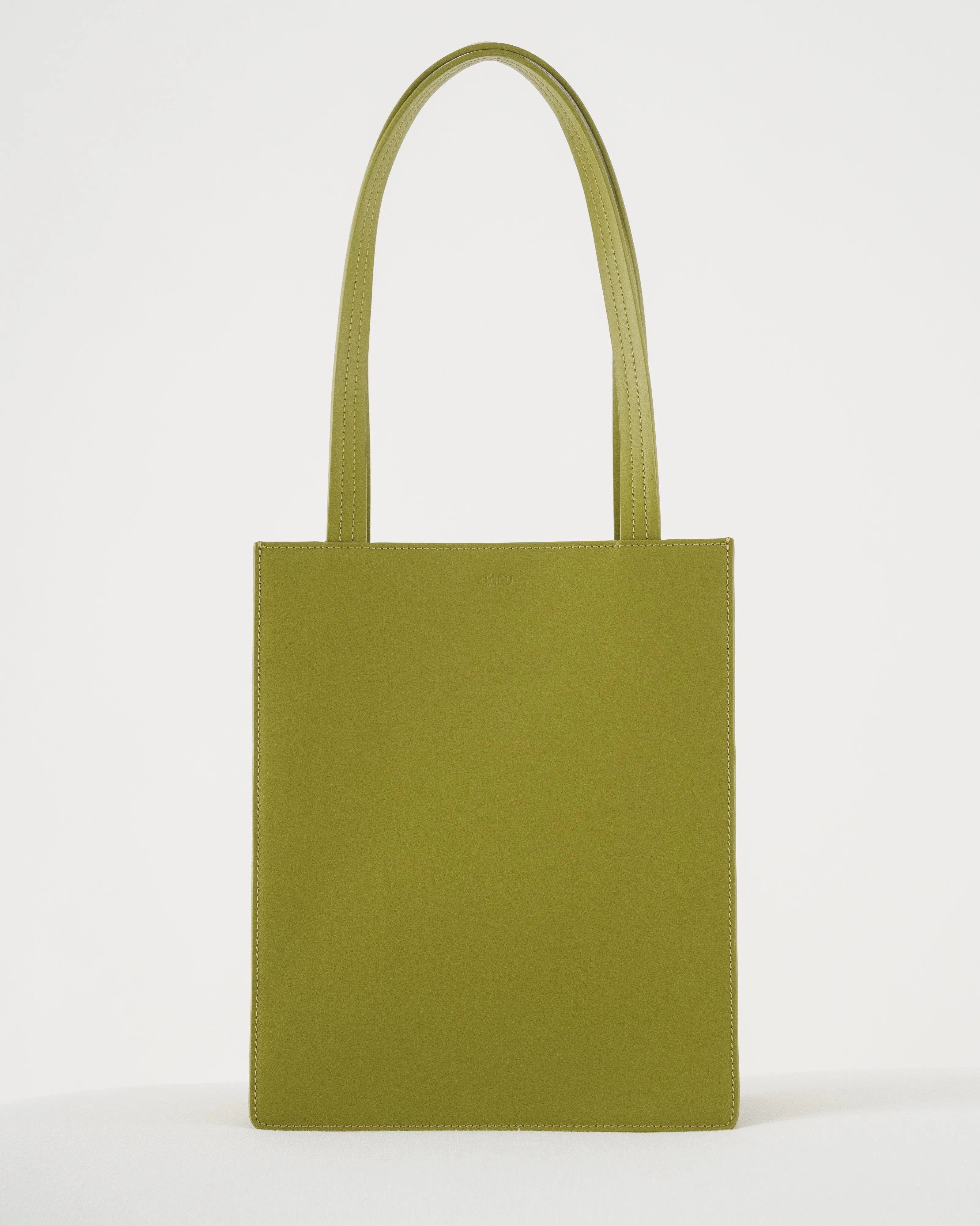Medium Leather Retail Tote - Spanish Moss