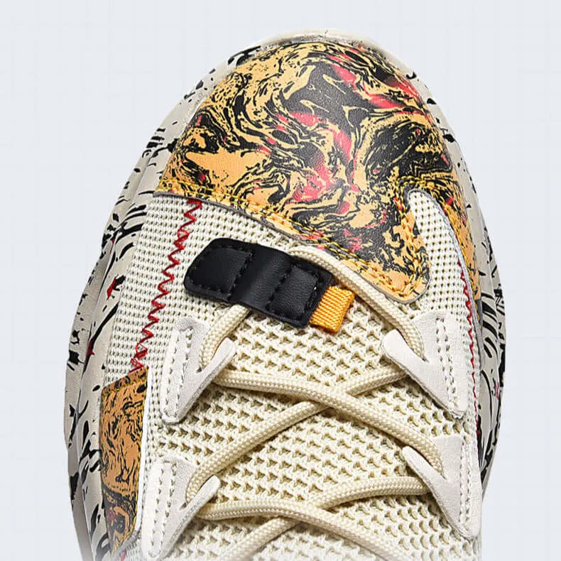 Men's Breathable Mesh Wavy Sneakers