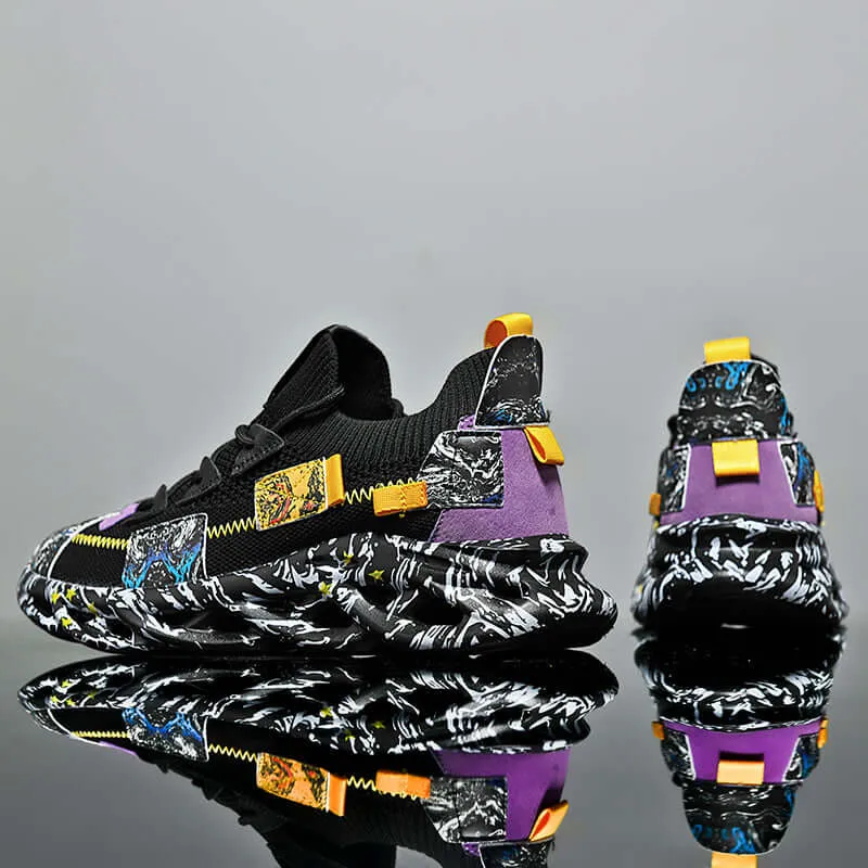 Men's Breathable Mesh Wavy Sneakers