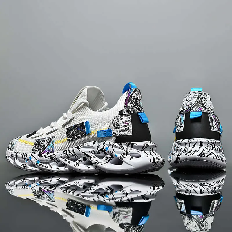 Men's Breathable Mesh Wavy Sneakers