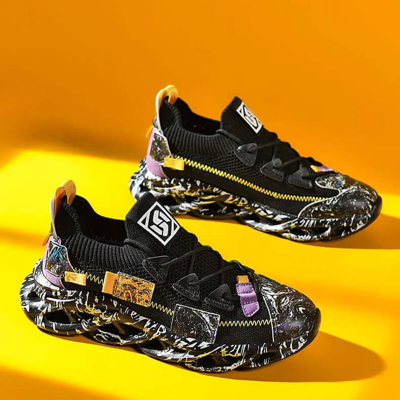 Men's Breathable Mesh Wavy Sneakers