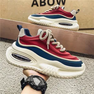 Men's Four-Season Leather Daddy Shoes | Fashion Sneakers