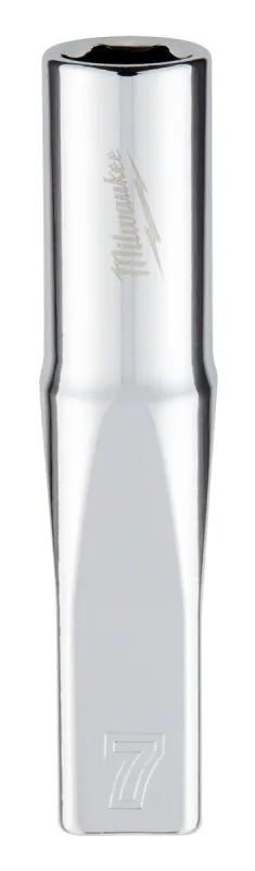 Milwaukee 45-34-9045 Socket, 7 mm Socket, 1/4 in Drive, 6-Point, Chrome Vanadium Steel, Chrome :CD: QUANTITY: 1