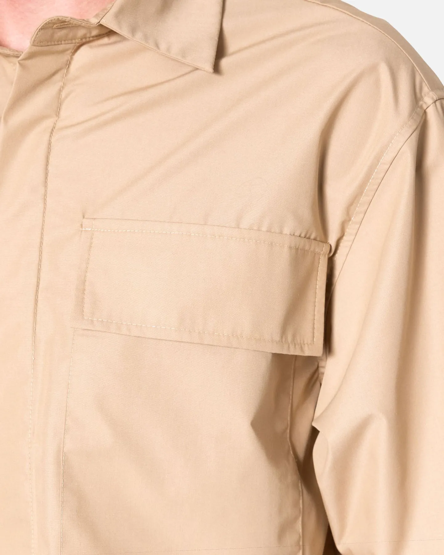 MNML Cropped Short Sleeve Shirt Khaki