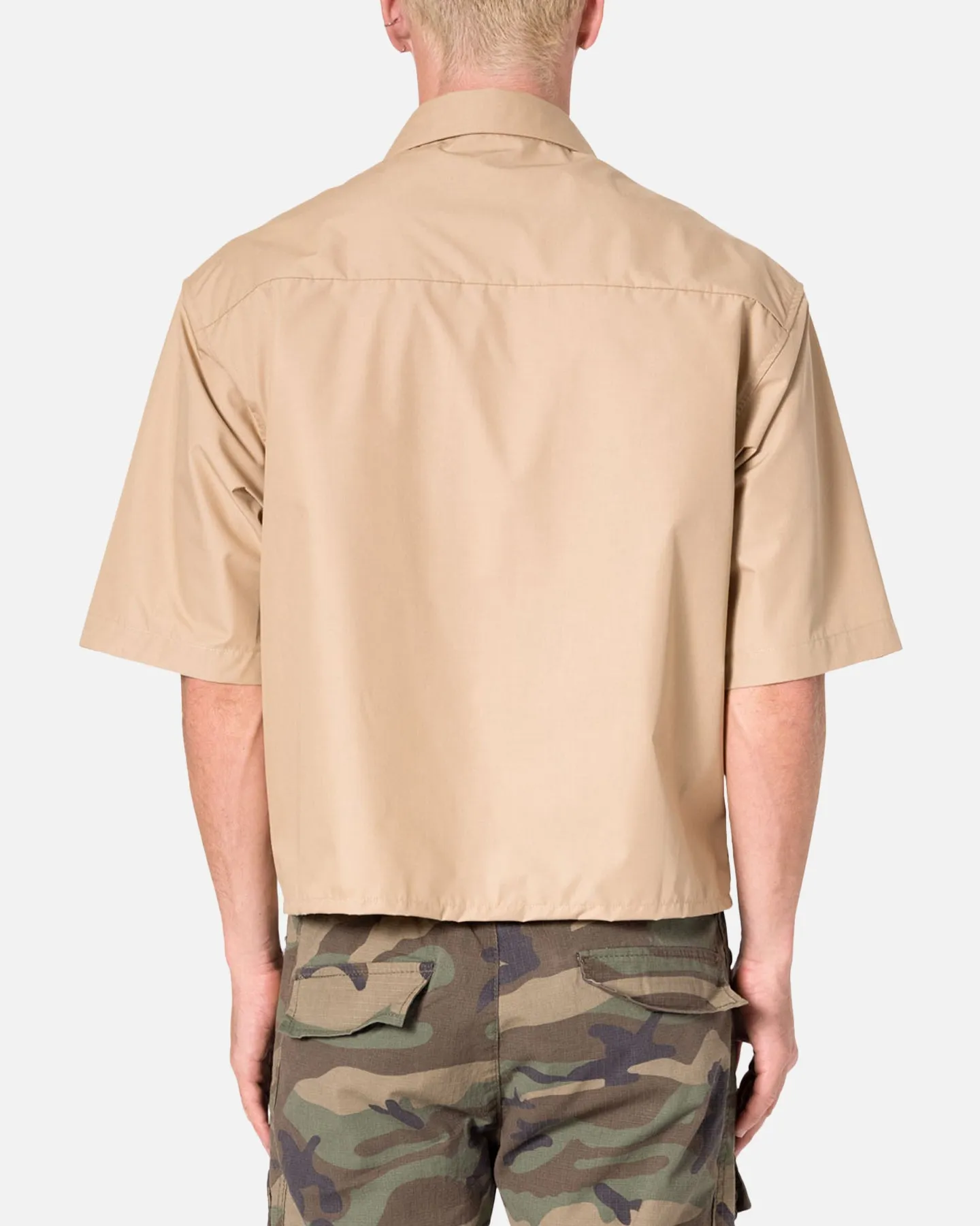 MNML Cropped Short Sleeve Shirt Khaki