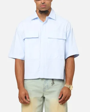 MNML Cropped Short Sleeve Shirt Light Blue