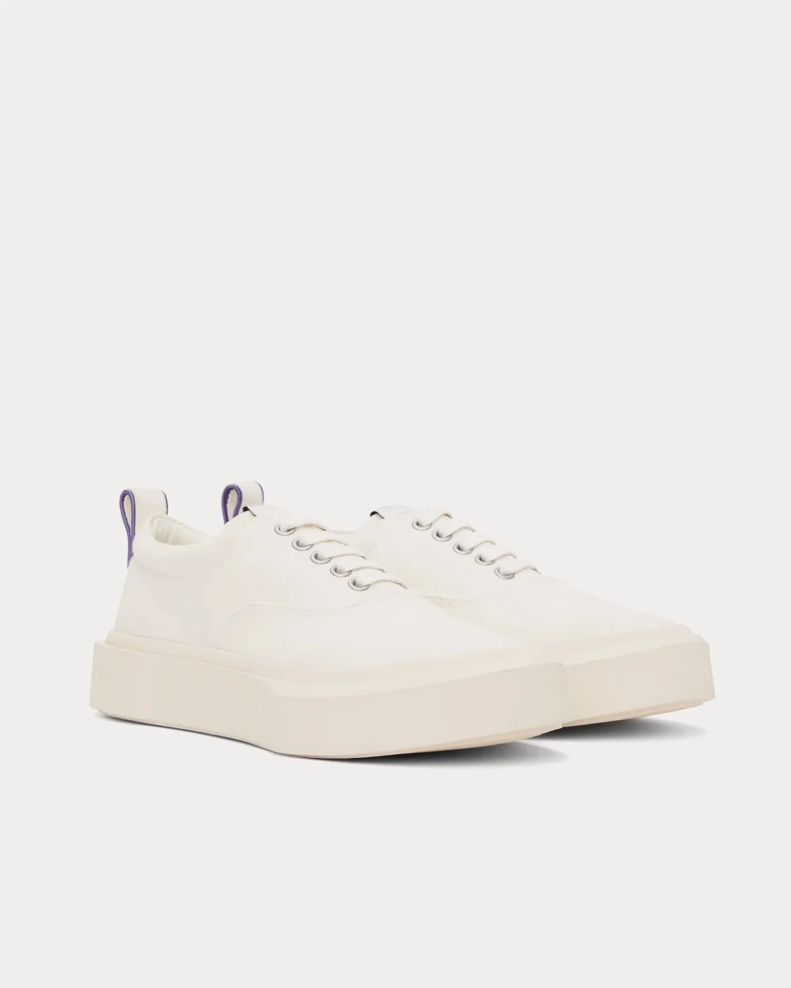 Mother II Canvas White Low Top Sneakers