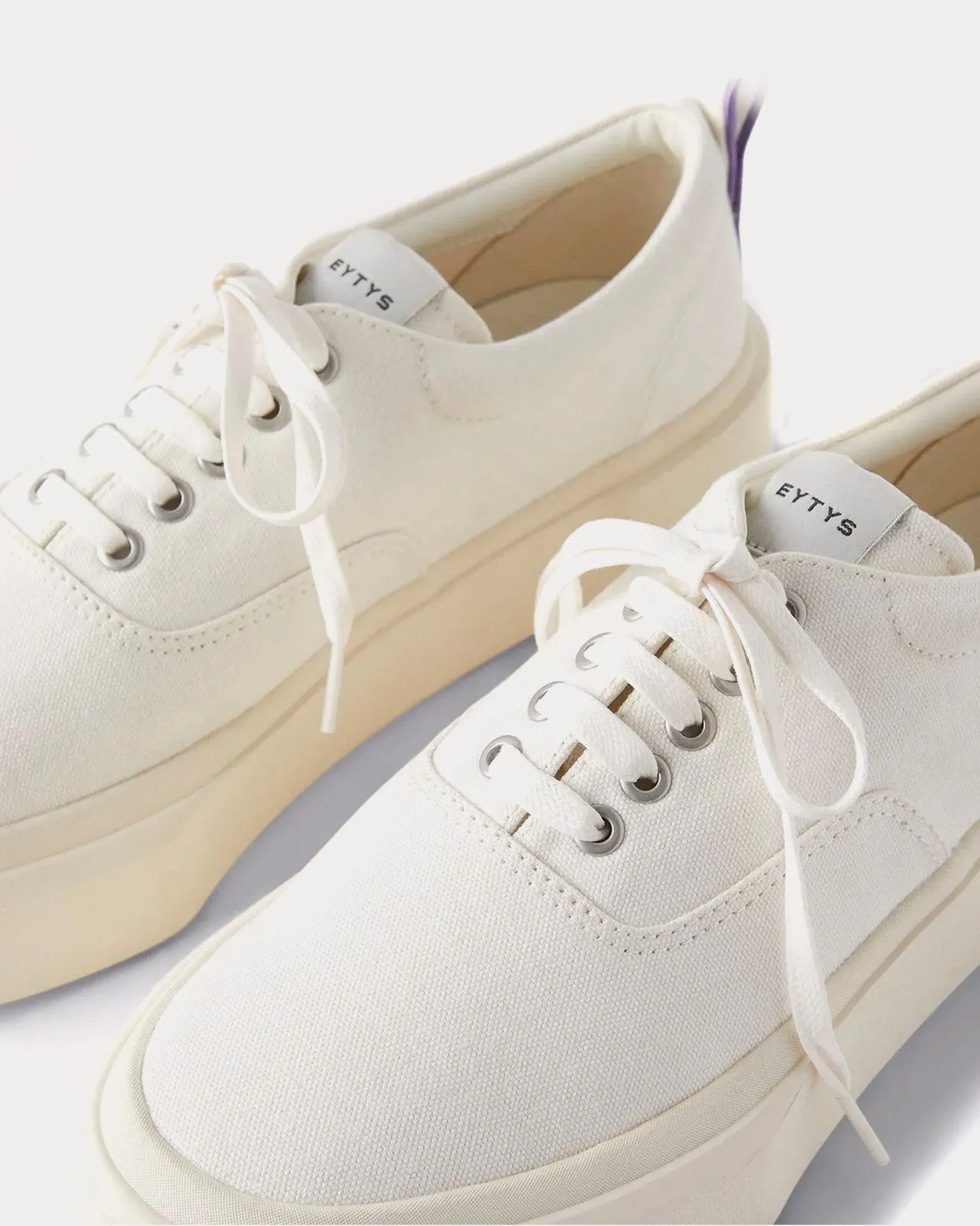 Mother II Canvas White Low Top Sneakers