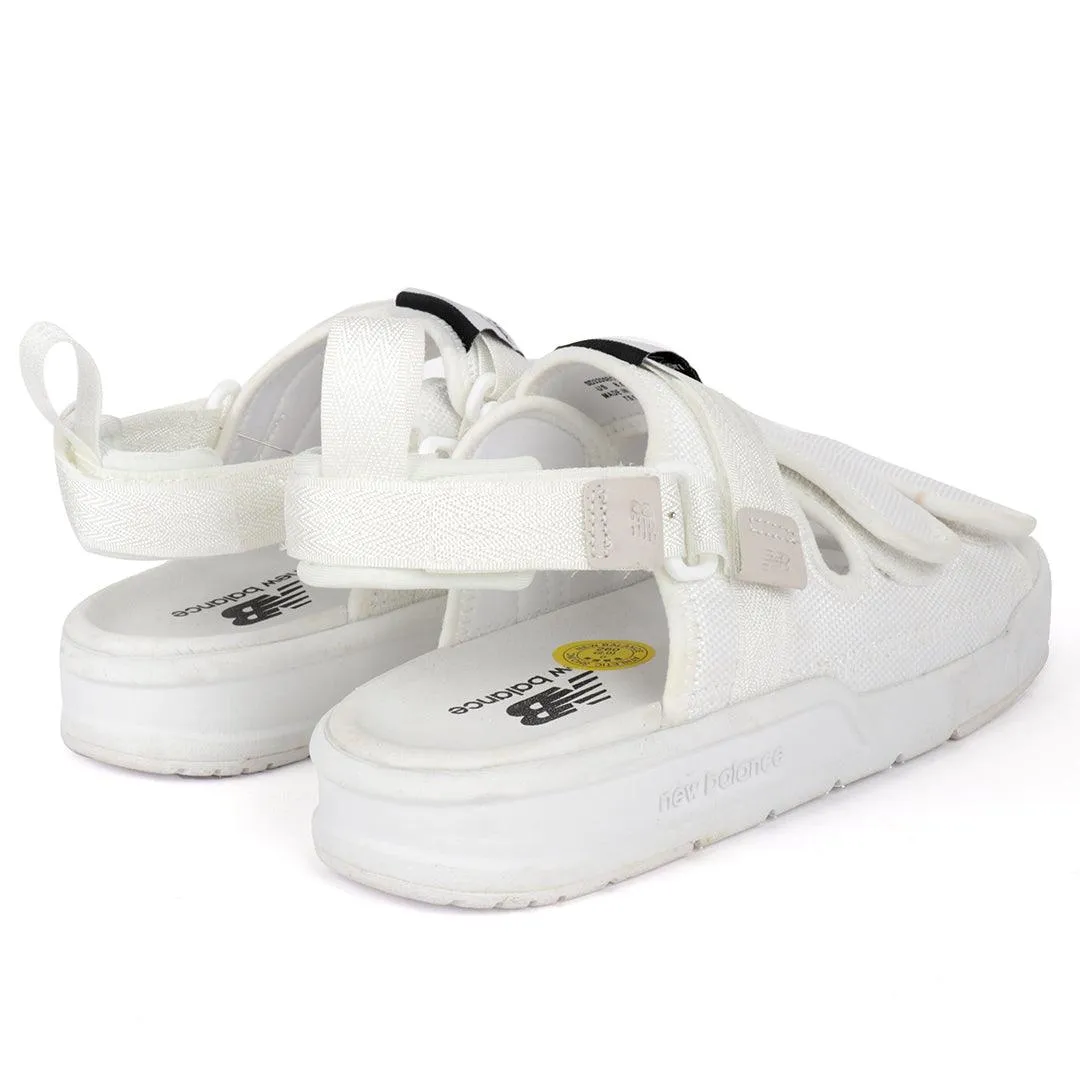 NB Three Straps All White Sandals