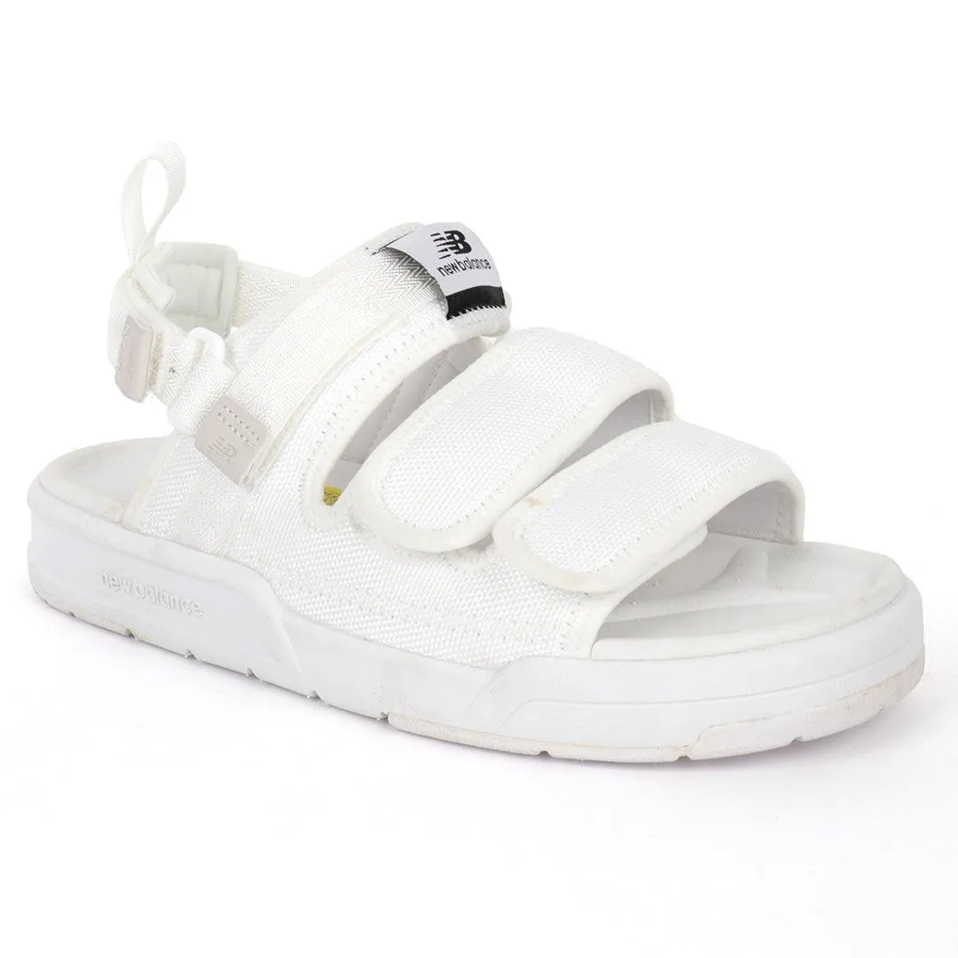 NB Three Straps All White Sandals
