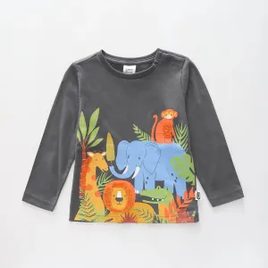On Safari - Grey, Infant Boys Top