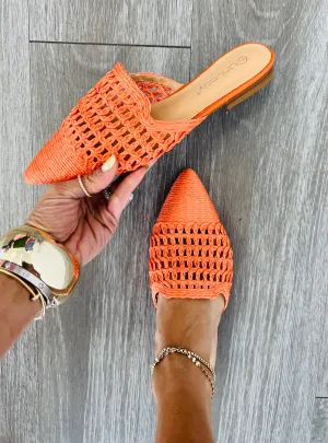 Orange All The Feels Braided Mule